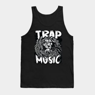 Trap Music Lion Graphic Rap Hip Hop Techno R&B Tank Top